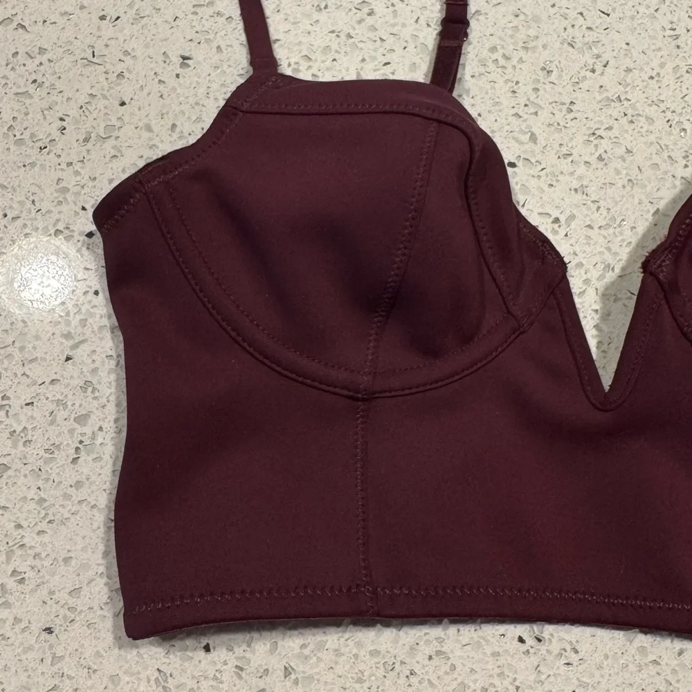 Free People Plum Red Longline Bra Brianna Style XS